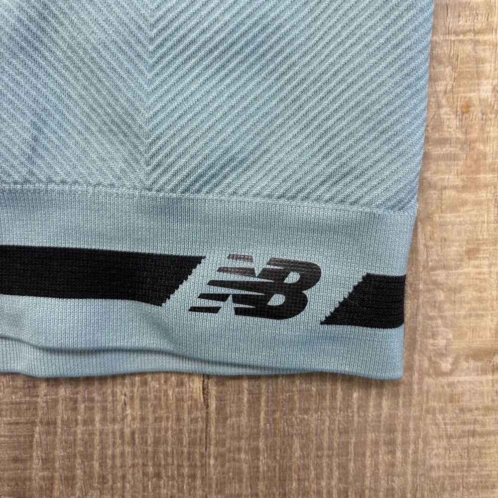 New Balance Sports Bra Blue Black Racerback Medium Impact Athletic Top Size M - Picture 5 of 9